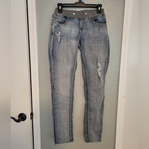 Royal Blue Distressed Jegging Legging Jeans Pants